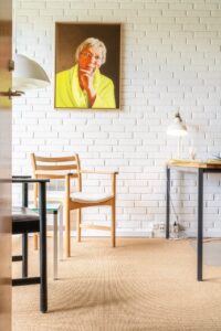Højskolen Skærgården Kontor med billede af Birgitte Damgaard af Skovgaard & Damgaard Fotografi